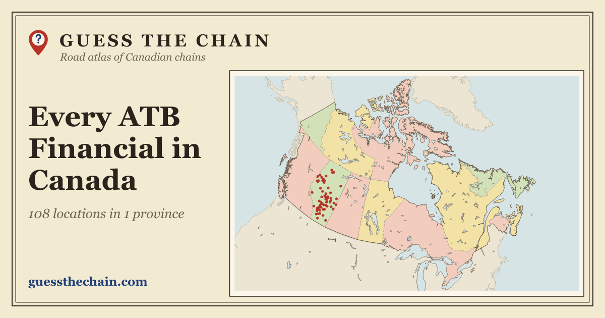 Map of every ATB Financial location in Canada