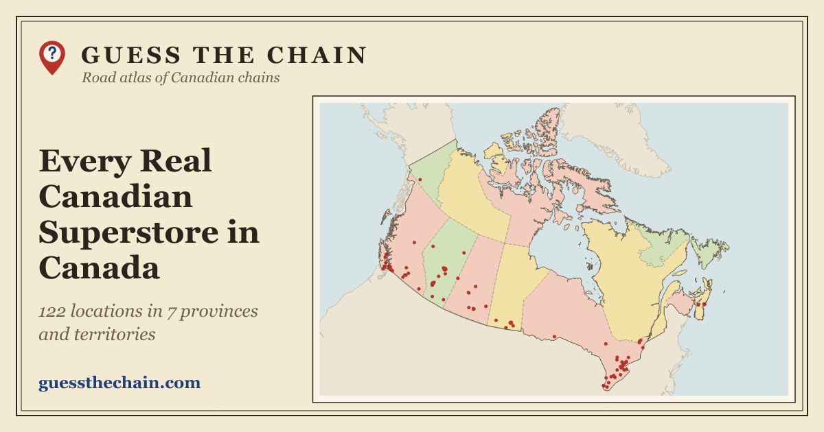 Map of every Real Canadian Superstore location in Canada
