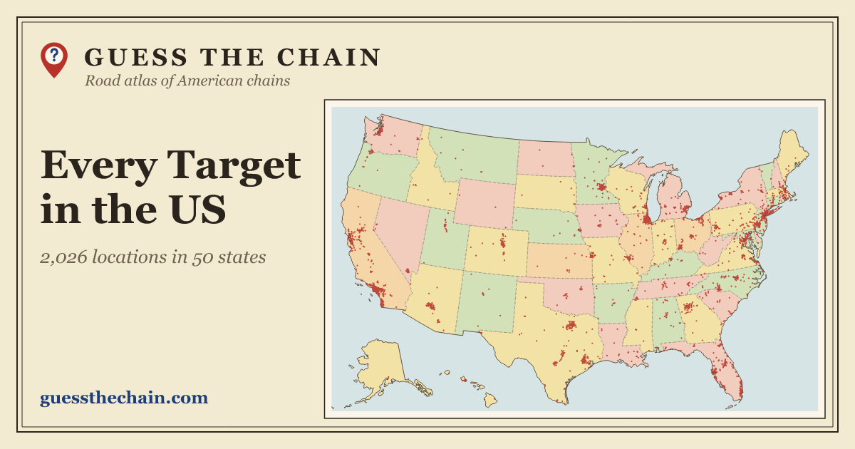 Map of every Target location in the US